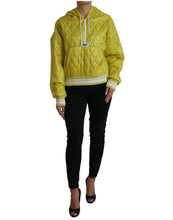 Load image into Gallery viewer, Dolce & Gabbana Yellow Nylon Quilted Hooded Pullover Jacket