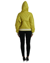 Load image into Gallery viewer, Dolce & Gabbana Yellow Nylon Quilted Hooded Pullover Jacket