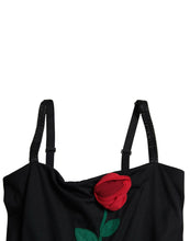 Load image into Gallery viewer, Dolce & Gabbana Elegant Wool Sheath Dress with Rose Applique