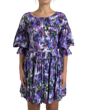 Load image into Gallery viewer, Dolce & Gabbana Floral A-Line Knee Length Cotton Dress