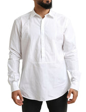 Load image into Gallery viewer, Dolce & Gabbana White Formal Cotton Tuxedo Men Dress Shirt