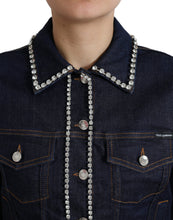 Load image into Gallery viewer, Dolce & Gabbana Elegant Denim Jewel Button Jacket