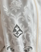 Load image into Gallery viewer, Dolce & Gabbana White Floral Lace Silk Full Zip Bomber Jacket