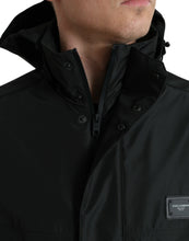 Load image into Gallery viewer, Dolce & Gabbana Black Polyester Logo Plaque Hooded Jacket