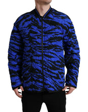 Load image into Gallery viewer, Dolce & Gabbana Black Blue Hooded Windbreaker Coat Jacket