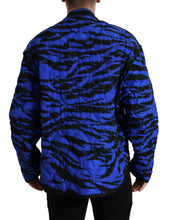 Load image into Gallery viewer, Dolce & Gabbana Black Blue Hooded Windbreaker Coat Jacket