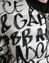 Load image into Gallery viewer, Dolce & Gabbana White Logo Padded Full Zip Bomber Jacket