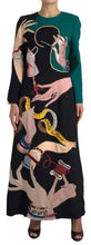 Load image into Gallery viewer, Dolce & Gabbana Elegant Multicolor Wool A-Line Dress