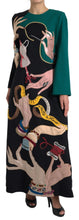 Load image into Gallery viewer, Dolce & Gabbana Elegant Multicolor Wool A-Line Dress