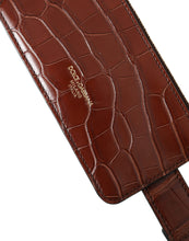 Load image into Gallery viewer, Dolce & Gabbana Brown Alligator Leather Airpods Case Coin Purse Wallet