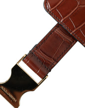 Load image into Gallery viewer, Dolce & Gabbana Brown Alligator Leather Airpods Case Coin Purse Wallet