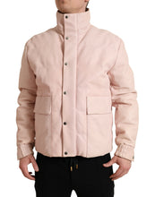 Load image into Gallery viewer, Dolce & Gabbana Pink Nylon Men Turtle Neck Puffer Jacket