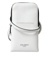 Load image into Gallery viewer, Dolce & Gabbana White Leather Purse Crossbody Sling Phone Bag
