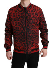 Load image into Gallery viewer, Dolce & Gabbana Red Leopard Nylon Bomber Full Zip Jacket