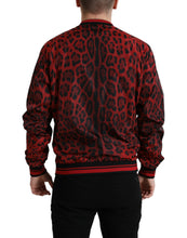 Load image into Gallery viewer, Dolce & Gabbana Red Leopard Nylon Bomber Full Zip Jacket