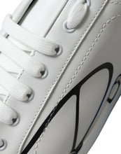 Load image into Gallery viewer, Dolce & Gabbana White Blue Leather Low Top Sneakers Shoes