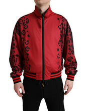 Load image into Gallery viewer, Dolce & Gabbana Red Leopard Polyester Bomber Full Zip Jacket