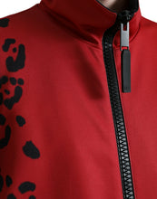Load image into Gallery viewer, Dolce & Gabbana Red Leopard Polyester Bomber Full Zip Jacket
