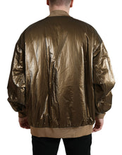 Load image into Gallery viewer, Dolce & Gabbana Bronze Nylon Full Zip Men Bomber Jacket