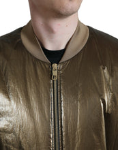 Load image into Gallery viewer, Dolce & Gabbana Bronze Nylon Full Zip Men Bomber Jacket