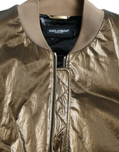 Load image into Gallery viewer, Dolce & Gabbana Bronze Nylon Full Zip Men Bomber Jacket