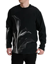 Load image into Gallery viewer, Dolce & Gabbana Black Floral Print Crewneck Pullover Sweater