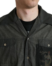 Load image into Gallery viewer, Dolce & Gabbana Dark Gray Cotton Collared Long Sleeves Shirt