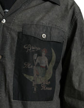 Load image into Gallery viewer, Dolce & Gabbana Dark Gray Cotton Collared Long Sleeves Shirt