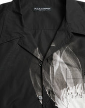 Load image into Gallery viewer, Dolce & Gabbana Black Floral Cotton Collared Long Sleeves Men Shirt