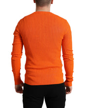 Load image into Gallery viewer, Dolce & Gabbana Orange Knitted Crewneck Men Pullover Sweater