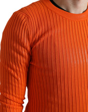 Load image into Gallery viewer, Dolce & Gabbana Orange Knitted Crewneck Men Pullover Sweater