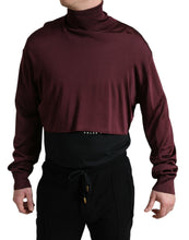 Load image into Gallery viewer, Dolce & Gabbana Maroon Viscose Turtleneck Pullover Sweater