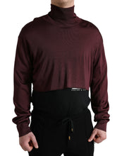 Load image into Gallery viewer, Dolce & Gabbana Maroon Viscose Turtleneck Pullover Sweater