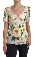 Load image into Gallery viewer, Dolce & Gabbana Elegant Floral Print Silk Blouse