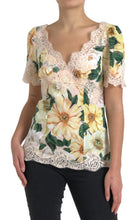Load image into Gallery viewer, Dolce & Gabbana Elegant Floral Print Silk Blouse