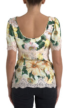 Load image into Gallery viewer, Dolce & Gabbana Elegant Floral Print Silk Blouse