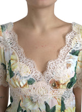 Load image into Gallery viewer, Dolce & Gabbana Elegant Floral Print Silk Blouse