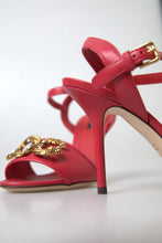 Load image into Gallery viewer, Dolce & Gabbana Red Stiletto Sandal Heels