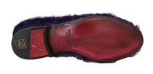 Load image into Gallery viewer, Dolce & Gabbana Plush Purple Sheep Fur Loafers