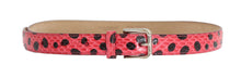 Load image into Gallery viewer, Dolce & Gabbana Polka Dot Snakeskin Belt with Silver Buckle