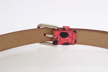 Load image into Gallery viewer, Dolce & Gabbana Polka Dot Snakeskin Belt with Silver Buckle