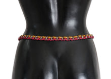 Load image into Gallery viewer, Dolce & Gabbana Elegant Multicolor Crystal-Embellished Belt
