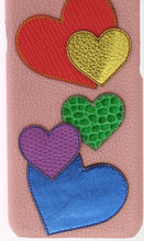 Load image into Gallery viewer, Dolce & Gabbana Chic Pink Leather Heart-Embellished Phone Cover