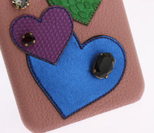 Load image into Gallery viewer, Dolce & Gabbana Chic Pink Leather Crystal iPhone Case