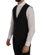Load image into Gallery viewer, Dolce & Gabbana Black STAFF Cotton Striped Vest