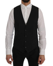 Load image into Gallery viewer, Dolce & Gabbana Black STAFF Cotton Striped Vest