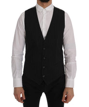 Load image into Gallery viewer, Dolce & Gabbana Black STAFF Cotton Striped Vest