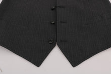 Load image into Gallery viewer, Dolce & Gabbana Elegant Striped Gray Waistcoat Vest