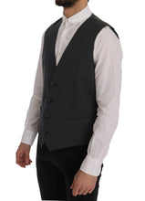 Load image into Gallery viewer, Dolce & Gabbana Elegant Gray Striped Waistcoat Vest