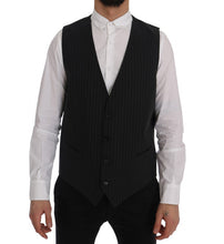 Load image into Gallery viewer, Dolce & Gabbana Elegant Gray Striped Men's Waistcoat Vest